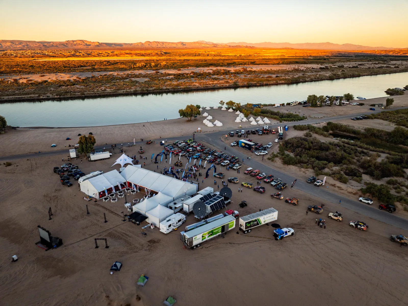 Renewable Innovations microgrid powering the Rebelle Rally basecamp in the desert